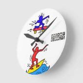 DreamySupply Caliのライフスタイルのポップアートの円形の時計 ラウンド壁時計 (傾斜)