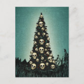 Dreary Christmas Tree With Skulls ポストカード (正面)