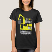 Dredger Heavy Equipment Excavator Operator Dirty W Tシャツ (正面)