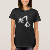 Dredger Silhouette Construction Worker Bagger Tシャツ (正面)