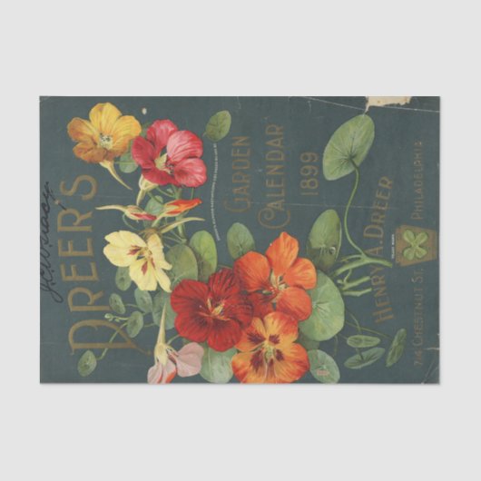 Dreer's Garden Calendar 1899ヴィンテージシードカタログ 薄葉紙 (正面)