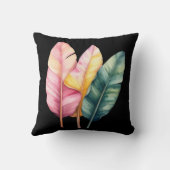 Drei Bananen Blätter in Pastellfarben  クッション (裏面)