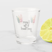 Drei Bananen Blätter in Pastellfarben  ショットグラス (裏面)