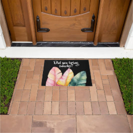 Drei Bananen Blätter in Pastellfarben  ドアマット