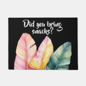 Drei Bananen Blätter in Pastellfarben  ドアマット (正面)