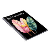 Drei Bananen Blätter in Pastellfarben ノートブック (右側)