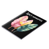 Drei Bananen Blätter in Pastellfarben ノートブック (左側)