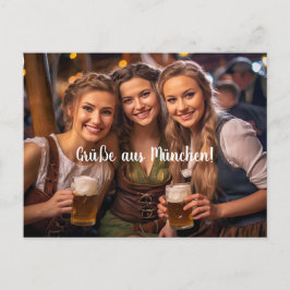 Drei junge Frauen in München. Bier ポストカード