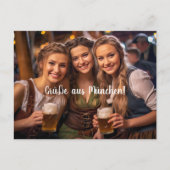 Drei junge Frauen in München. Bier ポストカード (正面)