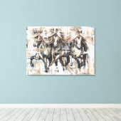 Drei Tölter Braun キャンバスプリント (インサイチュ (ウッドフロア))