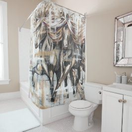 Drei Tölter Braun シャワーカーテン