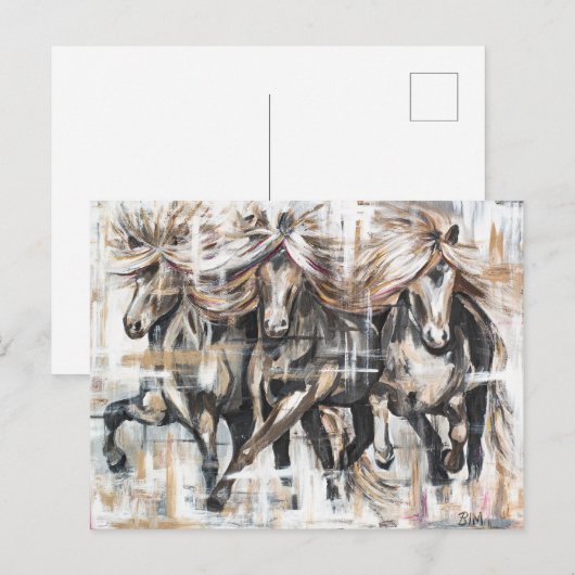 Drei Tölter Braun ポストカード (正面/裏面)