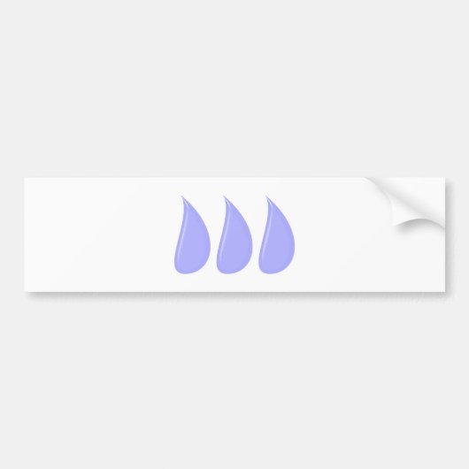 drei Tropfen Tränen three drops tears バンパーステッカー (正面)