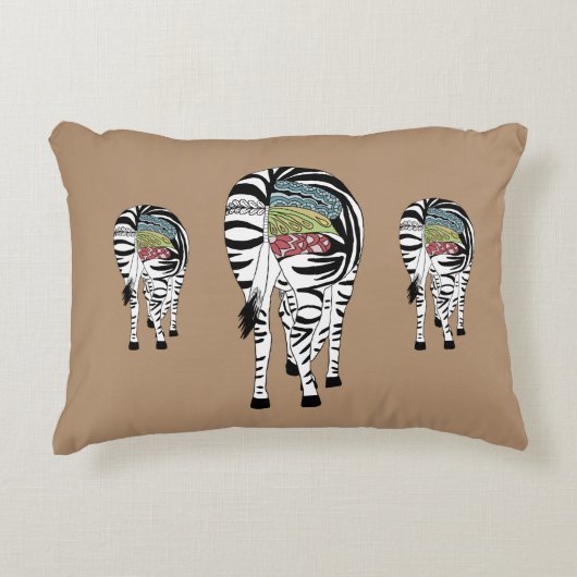 Drei Zebras アクセントクッション (正面)