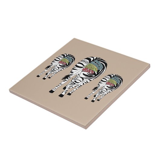 Drei Zebras  タイル (側面)