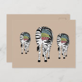 Drei Zebras  ポストカード (正面/裏面)