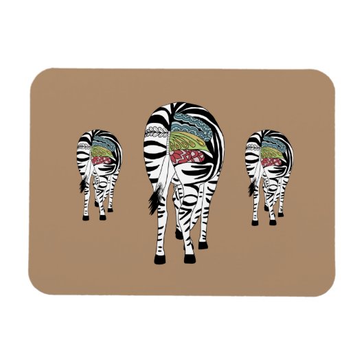 Drei Zebras マグネット (横)
