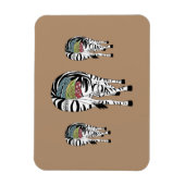 Drei Zebras マグネット (縦)