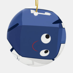 dreidelのダンスのhannukah セラミックオーナメント