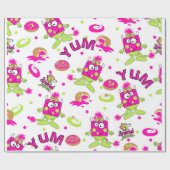 Dreidelピンクのモンスターの包装紙 ラッピングペーパー (フラット)