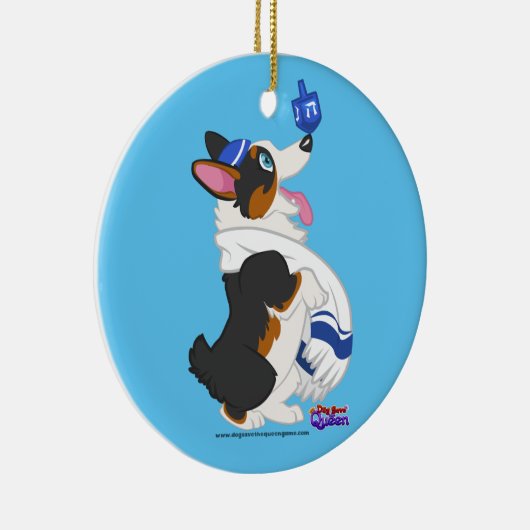 Dreidel-のオーナメントを回して下さい セラミックオーナメント (右)