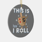 Dreidel（ユダヤ教）メノラーおもしろいハヌッカギフトこれは私のやり方である セラミックオーナメント (右)