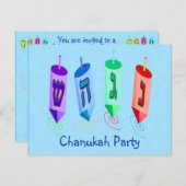 Dreidelsの4匹の招待状 招待状 (正面/裏面)