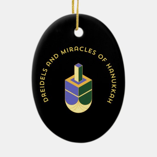 DREIDELS AND MIRACLES OF HANUKKAH セラミックオーナメント (裏面)