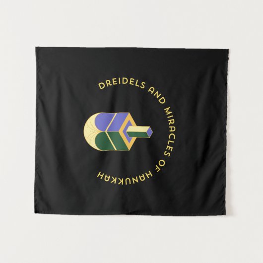 DREIDELS AND MIRACLES OF HANUKKAH タペストリー (正面(横))