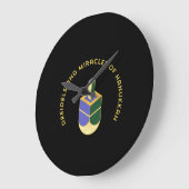 DREIDELS AND MIRACLES OF HANUKKAH ラージ壁時計 (傾斜)