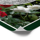 Drenchedバラフレーム自分の写真を作成 ポスター (角)