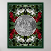 Drenchedバラフレーム自分の写真を作成 ポスター (正面)