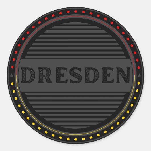 Dresden City Pride Emblem – German Identity ラウンドシール (正面)