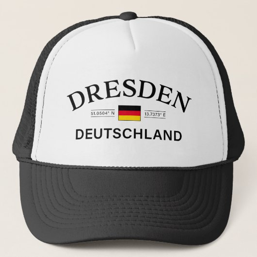Dresden Deutschland Coordinates German キャップ (正面)