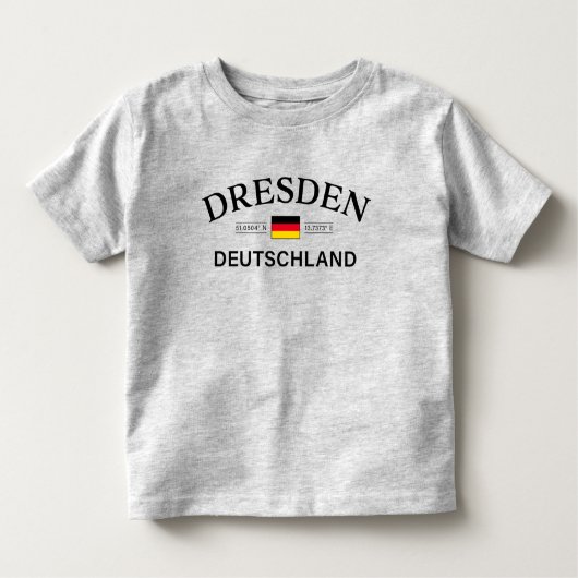 Dresden Deutschland Coordinates German トドラーTシャツ (正面)