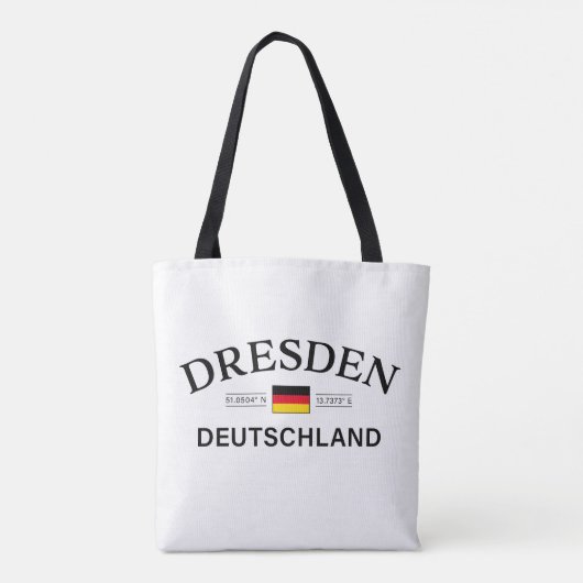 Dresden Deutschland Coordinates German トートバッグ (裏面)