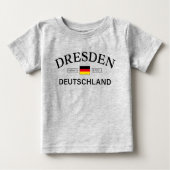 Dresden Deutschland Coordinates German ベビーTシャツ (正面)