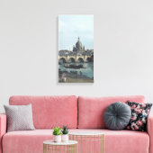 Dresden Elbufer Vedute – Canaletto – Bellotto キャンバスプリント (インサイチュ (リビング))