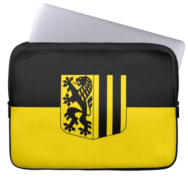 Dresden emblem Germany flag symbol coat arms ラップトップスリーブ (正面)