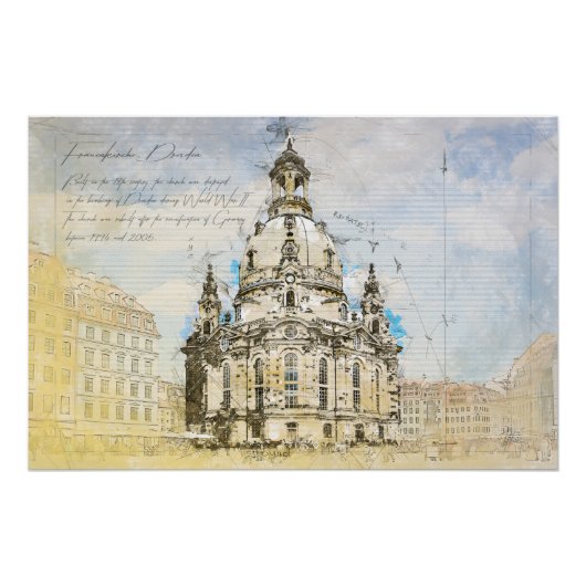Dresden Frauenkirche ポスター (正面)