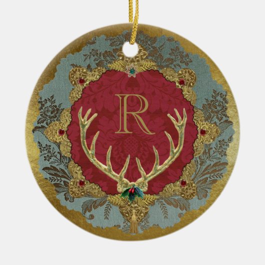 Dresden 'Lordly' Ceramic Monogram Ornament セラミックオーナメント (正面)