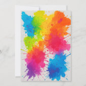 Dress for a Mess Art Party Birthday 招待状 (裏面)