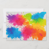 Dress for a Mess Art Party Birthday Photo 招待状 (裏面)