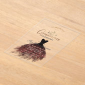  Dress,Tiara,Chic Red Roses Quinceañera   アクリル招待状 (レイダウン)