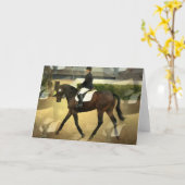 Dressage Competition Greeting Card カード (黄色い花)