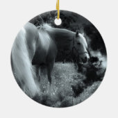 Dressage Horse Rider ADD PHOTO and Name Decoration セラミックオーナメント (裏面)