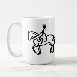 Dressage horse trotting コーヒーマグカップ