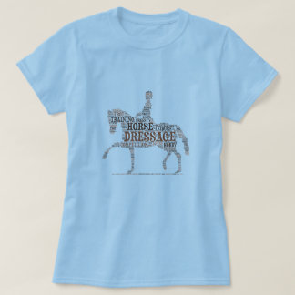 Dressage Horse With Rider In Word Clouds Tシャツ