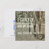 DRESSAGE IN THE DAISIES 5.25 x 5.25 card 招待状 (正面/裏面)