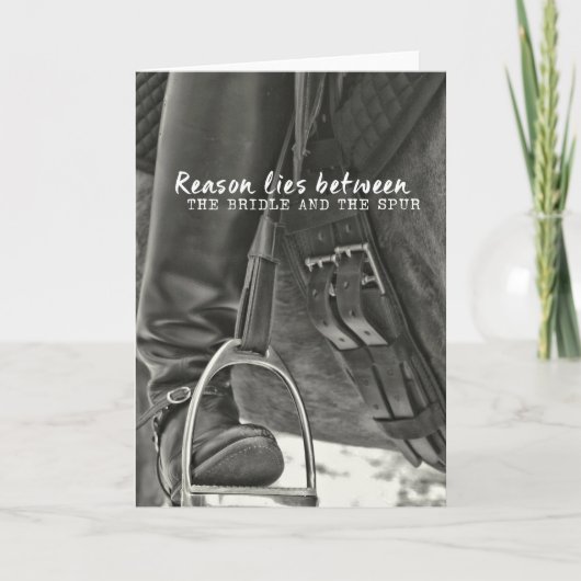 DRESSAGE IRONS Greeting Card サンキューカード (正面)